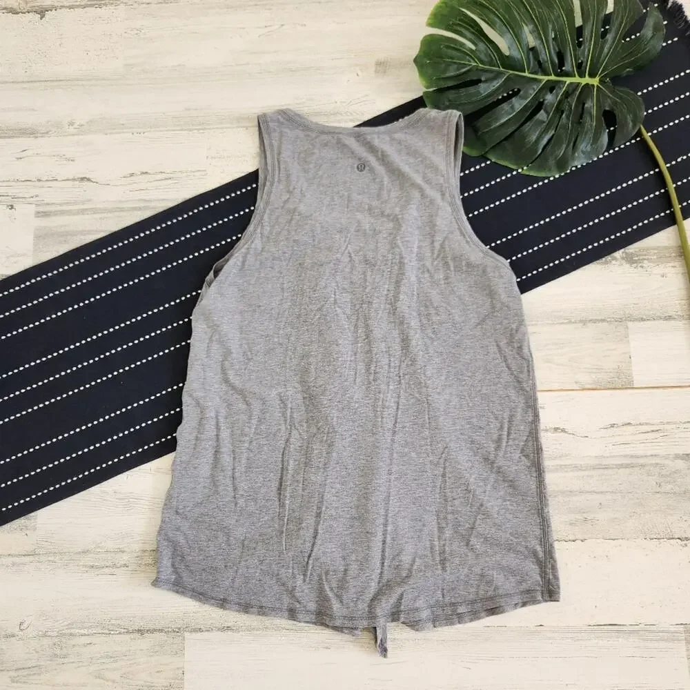 Lululemon Knot A Problem Tank Top Hearthered Medium Gray 8